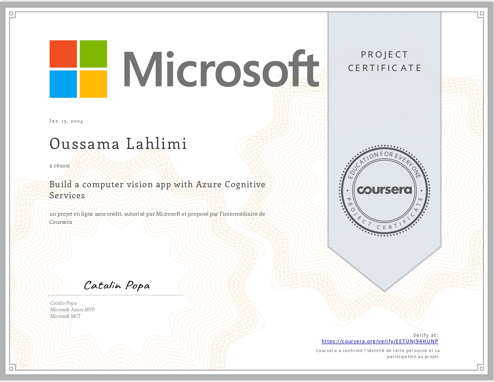 computer vision Oussama lahlimi